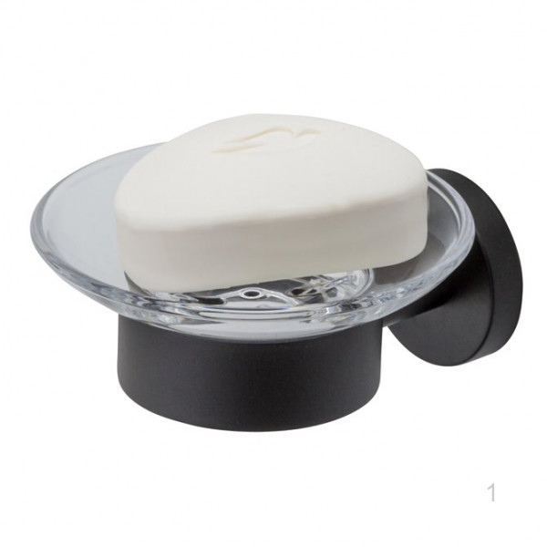 Giá đựng xà phòng màu đen Geesa Nemox Black - 916503-06