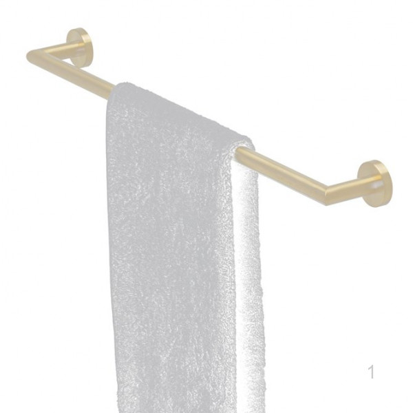 Thanh vắt khăn đơn vàng xước Geesa Nemox Brushed gold 60cm - 916507-07-60