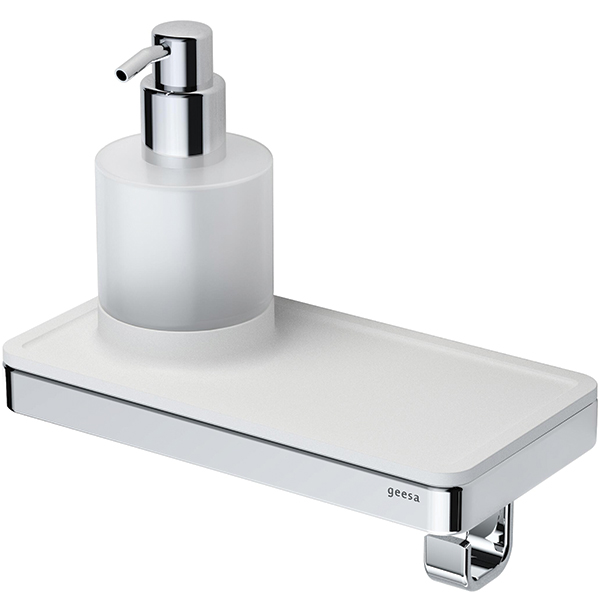 Chai đựng xà phòng gắn tường màu đen 200ml Geesa Hotel Collection - 918816-02