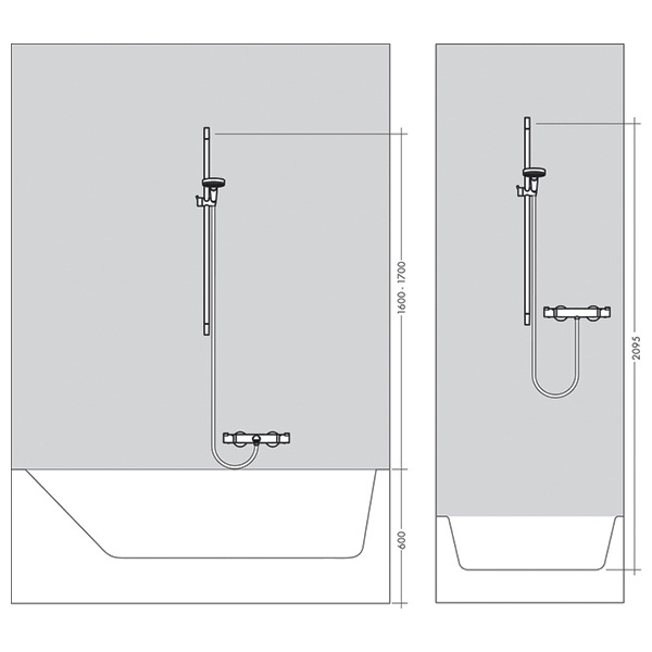 Bộ sen tắm Hansgrohe có thanh treo Raindance Select E 120 3jet (65cm)
