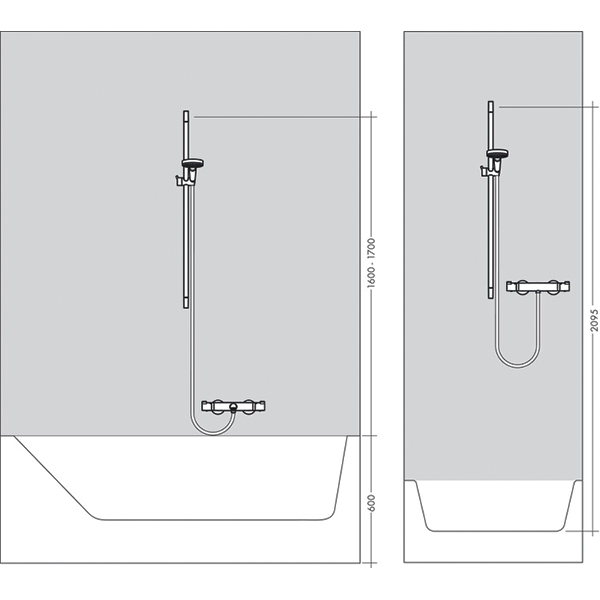 Bộ sen tắm Hansgrohe có thanh treo Raindance Select S 120 3jet (65cm)
